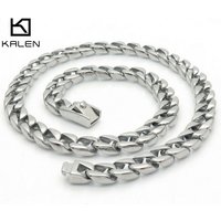 KALEN Men's Punk Cuban Chain Necklace Innovative Rap Artist Collar Trendy Street Style Wrist Accessory Punk Street Style Jewelry