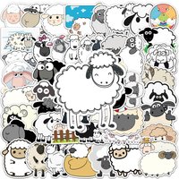 50pc Sheep series Cartoon Cute Graffiti Stickers Suitcase Laptop Guitar Skateboard Personalized Decoration Stickers