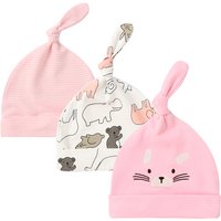 momscare Baby hat 0-6 months ins newborn fetal cap female model baby spring and summer 3 pieces