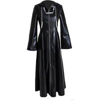 Anime Kingdom Hearts Organization XIII Game Cosplay Costume Black Cloak Zipper Jacket Long Hoodie Coat
