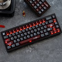Original Soviet Keycaps Cherry Profile Five sided Dye-Sublimate Keycaps Black Red Custom Keycaps For MX Mechanical Keyboard