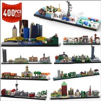 MOC City Skyline Architecture Sets Maldives Leipzig Cambridge New York Museum Cathedral Darmstadt Building Blocks Brick Toy Gift
