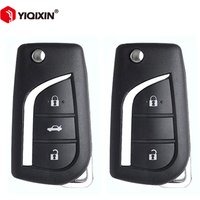 YIQIXIN For Toyota Levin Prado Camry 2017 Reiz Highlander Corolla RAV4 Kluger Cruiser Remote Car Key Shell Toy43 Toy48 VA2 Blade