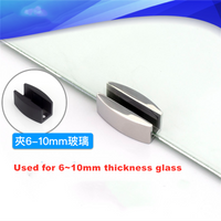 Shower room glass fastening 304 stainless steel retainer bathroom sliding door stopper slide block hardware accessories(T010)