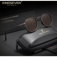 KINGSEVEN Vintage Sunglasses Driving Outdoor Round Frame Men Women Protective Glasses Trendy Classical Polarized UV400 Eyewear