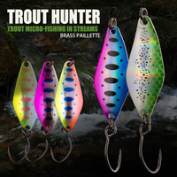 2Pcs Spoon Bait 1.6g 2.4g 3.2g Copper Metal Spinner Fishing Lure MicroBait with Mustad Hook Trout Minnow Stream Fishing Tackle