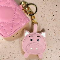 Adorable Leather Pig Keychain-5 Cute Colors, Charming Mini Figure for Daily Joy-PU Leather-Perfect For Backpack/Purse