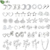 925 Silver Needle Exquisite Zircon Small Earrings Fashion Stud Earrings for Women Anti Allergy Cartilage Puncture Jewelry Gift
