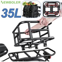 Quick Release Rear Bike Basket With Large Rear Bike Rack Basket for Bike,Heavy Duty Metal Rear Bicycle basket Handbag With Bag