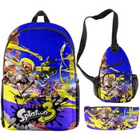 Shooting Game Splatoon 3 Zipper Pack Oxford Traval Bag Fashion Bookbag Game Daypack Harajuku School Bag Cosplay Backpack