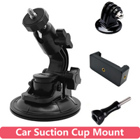 Car Suction Cup Mount Holder With Phone Holder for GoPro Hero 13 12 11 10 9 Smartphones DJI OSMO Action 5 PRO 4 3 2 Cameras