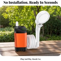 Portable Shower USB Charging Handheld Shower Set Rechargeable Battery-level Display Outdoor Bathing for Camping