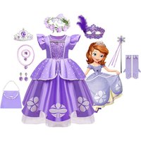 ❤Shiny Toddler Little Girls Sofia the First Princess Sofia Birthday Party Cosplay Halloween Fancy Easter Dress★❤★
