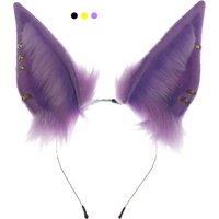 Purple Cute Plush Beast Ears Headband Anime Cosplay Props Party Costume Accessories 3 Colors