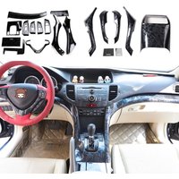 Car Trim For Honda Accord 8th 2009 -2013 Spade wood Dashboard Air Vent Cover Gear Shift Styling Steering Wheel Accessories