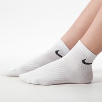 Nike Socks 2025 Fall/Winter New Arrival Breathable Moisture-Wicking 3-Pair Pack Sports Socks for Men and Women SX7677-100