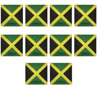 10Pcs Stylish Hip Hop Dance Bandana Scarf For Men Women Kids Breathable Cotton Headwear Jamaica Flag Pattern Headwear