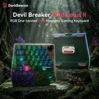 DarkBeacon Devil Breaker Wild Lotus II One-Handed TMR Magnetic Keyboard RGB 30 Keys Hotswappable Mechanical Keyboards For Gaming