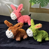 Pet Bite-Resistant Plush Interactive Toy with Sound Featuring a Quirky Donkey Design with Double-Layer Fabric Built-In Airbag