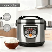 Household Smart Rice Cooker, 5L Large-capacity Electric Pressure Cooker, Multi-functional 24-hour Timed Cooking Pot