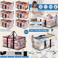 6-Pack Heavy Duty Clear Moving Bags Double Zipper Reinforced Handle Storage Totes