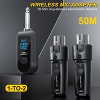 Wireless Microphone Converter XLR Transmitter and Receiver Wired To Wireless System for Audio Mixer Dynamic Mic Electric Guitar