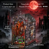 3D Puzzle DIY Miniature Book Nook Kit Wooden Dollhouse Miniature House to Assemble Family Christmas Gift Home Decor