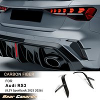 Car Rear Bumper Canards for Audi RS3 8.5Y Sportback 2025 2026 Racing Rear Canards Fins Spoiler Body Kits Full Carbon Fiber