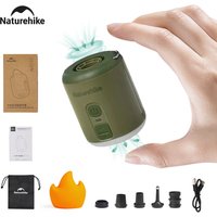 Naturehike Multi-function Air Pump Mini Portable Fast Charge Hiking Light Outdoor Mat Pillow For Inflatable Travel Camping Pump