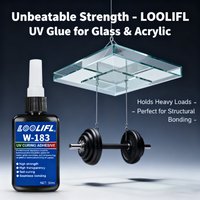 UV glue with flashlight, suitable for glass and acrylic, fast drying and strong solidification in 5 seconds, DIY manual repair