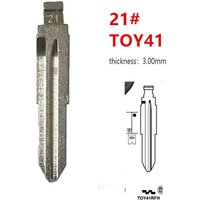 10pcs 21# KD Metal Uncut Blade Flip TOY41 KD Remote Key Blade for Toyota Corona for Keydiy KD Xhorse VVDI JMD