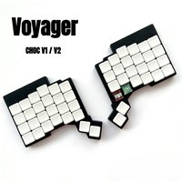 Voyager 4x6 Split Keyboard Low Profile Choc V1/v2 Switch Custom RGB Hot-Swap Wired QMK Mechanical Keyboard Kit Game Accessories