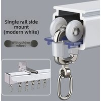 Thickened Curtain Track Single Double Curved Straight Ceiling Mount Silent Pulley Home Decor Curtain Rod Slide Rail, Roman Rod