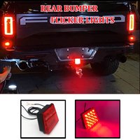 Feux pilotes de frein stroboscopiques carrés de Style F1, 16led, pour voiture, moto, feux arrière, avertissement automatique, arrêt inverse, feux de sécurité DRL