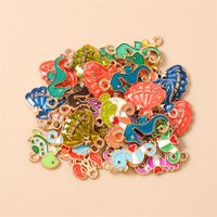 20pcs Cute Marine Life Charms Enamel Turtle Shell Crab Charms Pendants for Jewelry Making Earrings Necklaces DIY Crafts Supplies