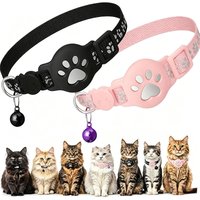 Cat Smart GPS Tracker Collar Anti-Lost Kitten Waterproof Adjustable Safety Buckle GPS Collar with Bell Pet Locator for Cats