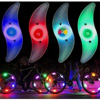 Bicycle Wheel Spoke Light Mini LED Neon Bike Spoke Light 3 Lighting Mode Safety Warning Light Cycling Light Bicycle Accessories