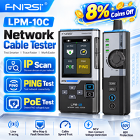 FNIRSI LPM-10C/LPM-10A – tester kabli LAN Ethernet, lokalizator przewodów, skaner IP, tester PING, tester PoE, tester RJ45, pomiar długości kabla, 1 Gbps, funkcja NCV.
