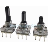 1pc EC16 Rotary Encoder 24 Position Pulse Digital Rotary 3Pin Amplifier Volume Switch Induction Cooker Switch 15/20MM Half Shaft