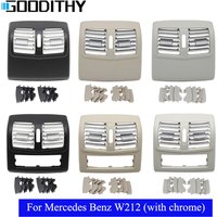 W212 Rear Air Conditioning Chrome Panel AC Vent Grille Outlet Cover For Mercedes Benz E Class E260 E300 E320 2012 2013 2014 2015