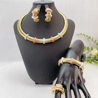 Brazilian Simple Style Necklace Luxury Quality African Bride Jewelry Set For Women Party Gifts FHK29094
