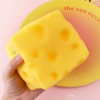 5/7/11Cm Giant Cheese Squeeze Toy Extra Large Squishy Fidget Toy Slow Rebound Reusable Deformable Toy Effective Stress Relief