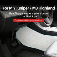 Für Tesla Model Y Juniper Zubehör Innenraum-Dekorations-Schutzpolster Model 3 Highland Weiße Ledermatten 2 Stück Cockpit 2 Seiten