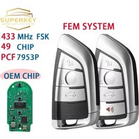 SUPERKEY FEM Smart Promixity Keyless Go Car Key 433.92 MHZ For BMW 1 3 5 7 Series X1 X3 X5 X6 X7 F System 2013 2014 2016 2018