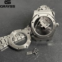 For Octagonal Stainless Steel 42mm Automatic Watch Case MOD Bracelet Transparent Back Sapphire Fit NH34 NH35 NH36 NH38 NH70 NH72 image 3