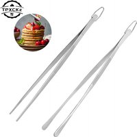 1pc 12 Inch Kitchen Tweezers Stainless Steel Cooking Extra-Long Tweezers Fine Tweezer Tongs For BBQ Cooking Bartending Tools