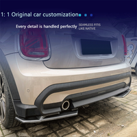2Set Black ABS Rear Lip Spoiler Diffuser Trim For Mini Cooper F55 F56 F57 2022-2024 Exterior Body Styling Auto Modification