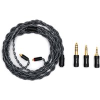 Tripowin Noire Earphone Cable 4Core 24AWG OCC Upgraded HiFi Audio Detachable 3-in-1 2.5mm/3.5mm/4.4mm Plug for Audiophile IEMs