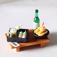1:12 Dollhouse Mini Sushi Bento Set Tempura Fish Ball Japanese Cuisine Kitchen Toy Decor