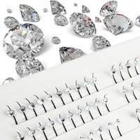 Glitter Diamant Falsche Wimpern Verlängerung Silber Farbe Einzelne Wimpern Cluster Party Cosplay Gefälschte Wimpern Weibliche Make-Up-Tools